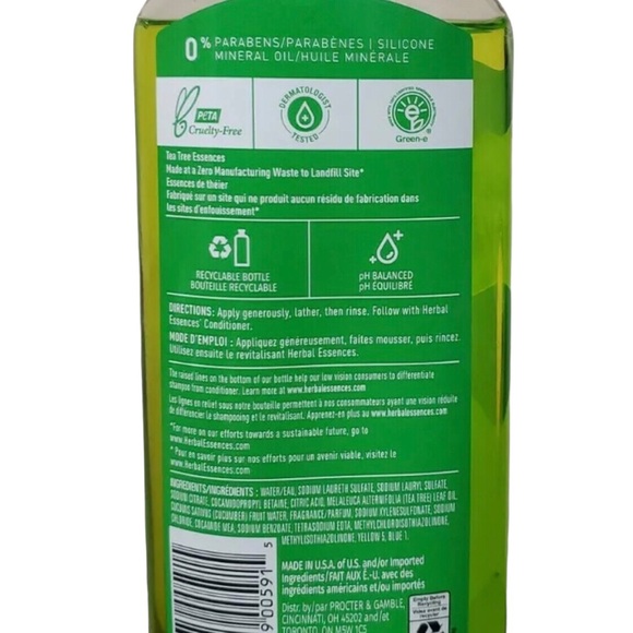 ONE Herbal  Essences Shampooing Gel 3 In 1 Tea Up Detox Volume Shine 11.7 oz - Picture 2 of 2